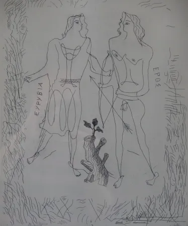 Acquaforte Braque - Eurybia et Eros