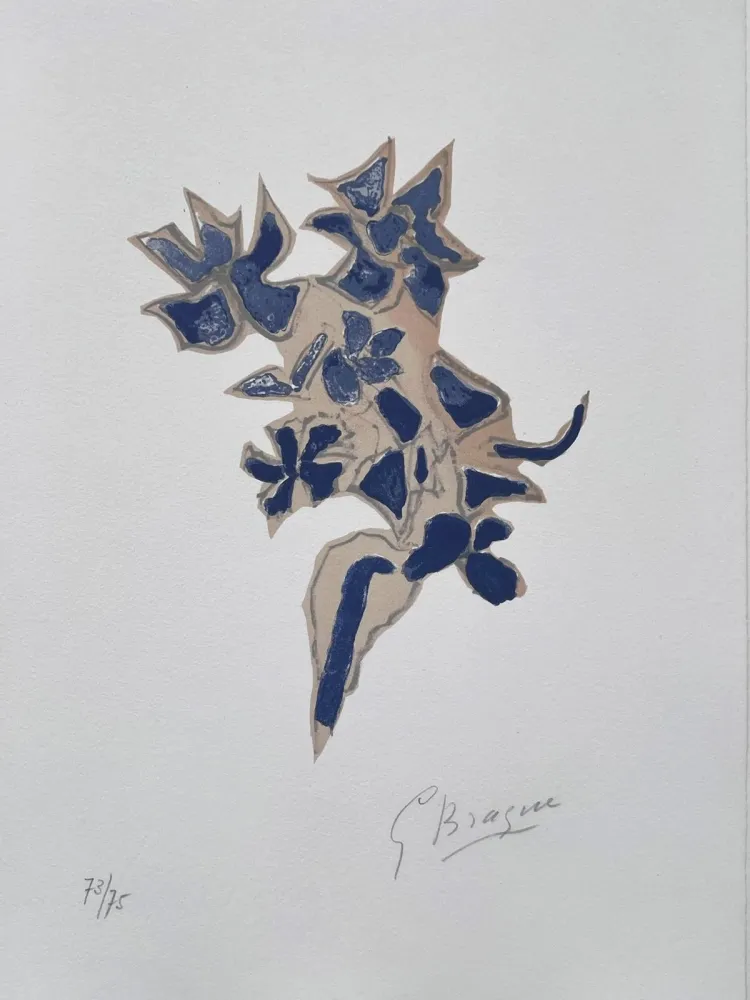 Litografia Braque - Giroflée bleue 