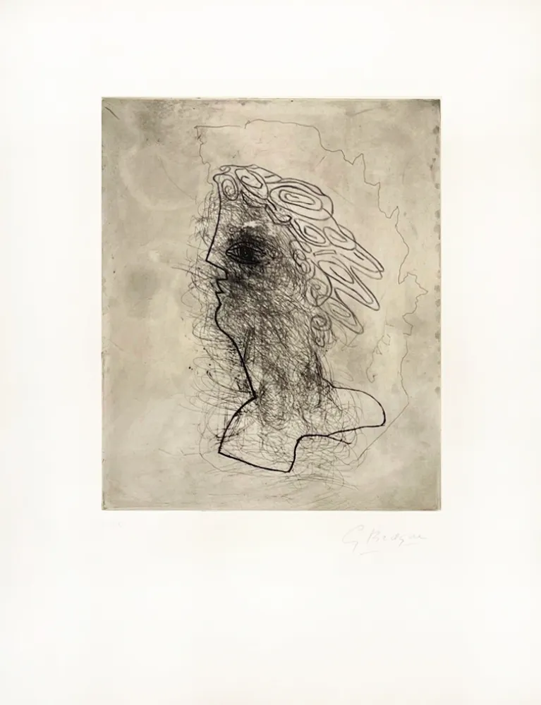 Incisione Braque - Grande tête