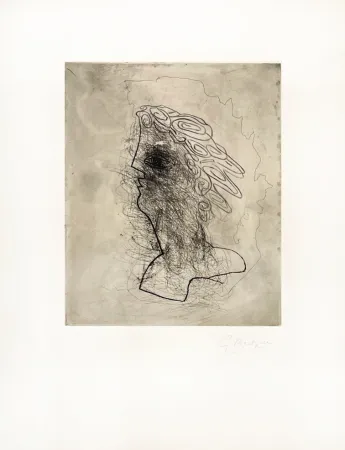 Incisione Braque - Grande tête