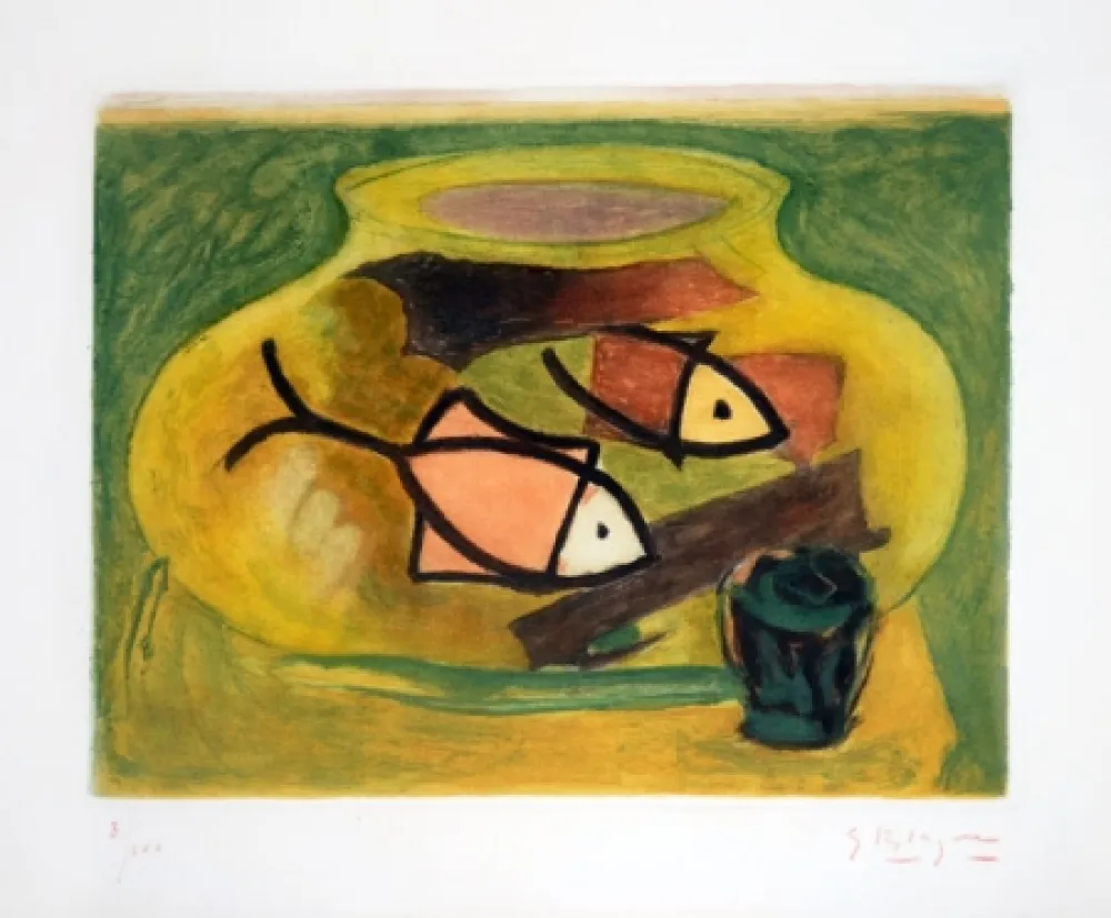 Incisione Braque - L'Aquarium (The Aquarium)