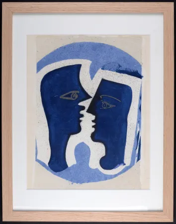 Non Tecnico Braque - Le Couple, 1963 - Framed