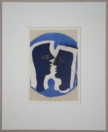 Litografia Braque - Le Couple - Lettera Amorosa