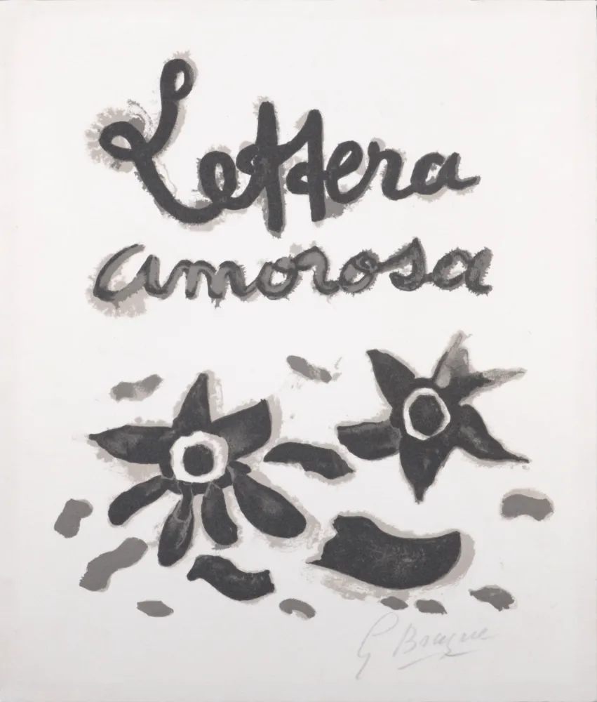 Litografia Braque - Lettera Amorosa - Hand-signed