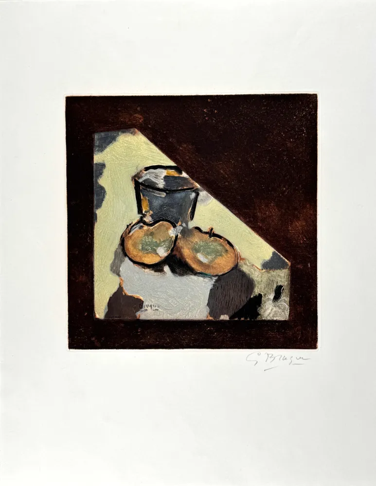Acquaforte E Acquatinta Braque -  Nature Morte Oblique 