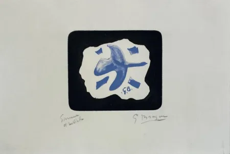 Incisione Braque - Oiseau 