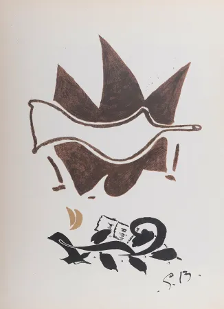 Litografia Braque - Oiseau #2, 1956