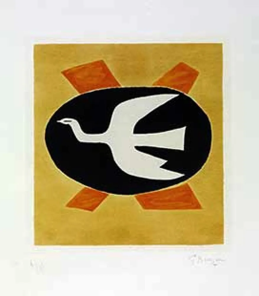 Incisione Braque - OIseau de feu