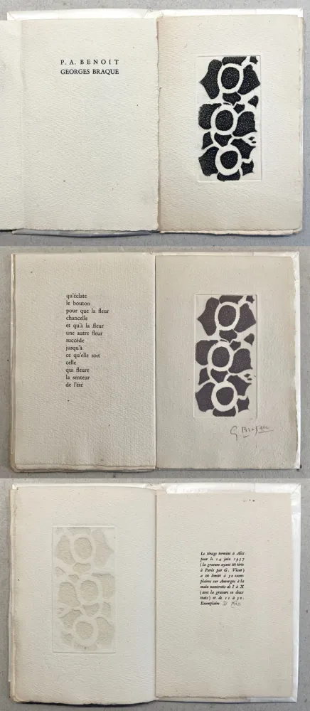 Libro Illustrato Braque - P.A.B. NÉ LE. Avec une gravure de Georges Braque (1957)