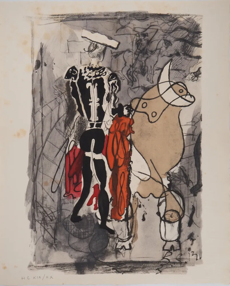 Litografia Braque - Torero
