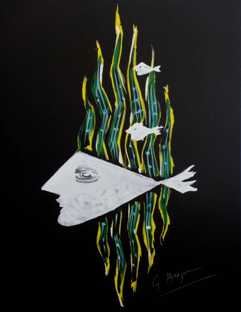 Litografia Braque - Vie sous marine