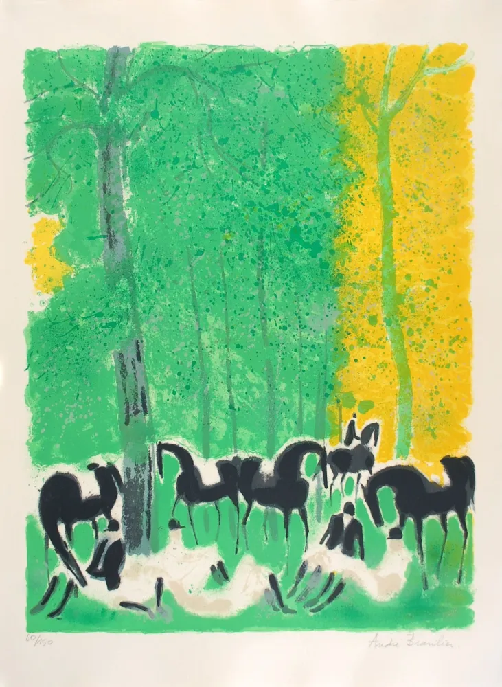 Litografia Brasilier - Le Repos des Cavaliers - The Horsemen's Rest