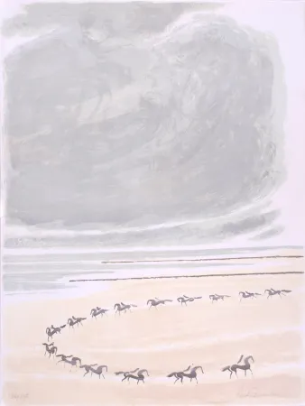 Litografia Brasilier - Plage des Flandres - Flanders Beach