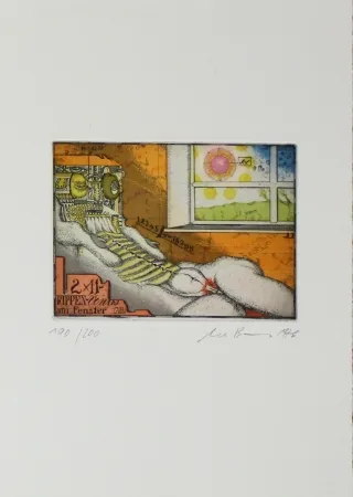 Acquaforte E Acquatinta Bremer - Rippenvenus am Fenster