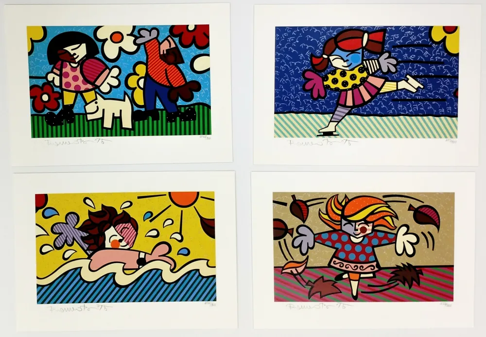 Serigrafia Britto - SEASONS OF MIRACLES - SUITE OF 4