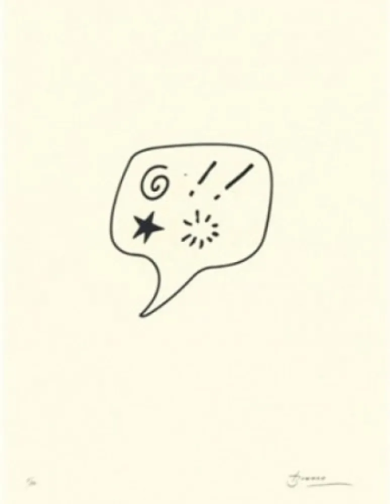 Litografia Brossa - Blasfèmia	