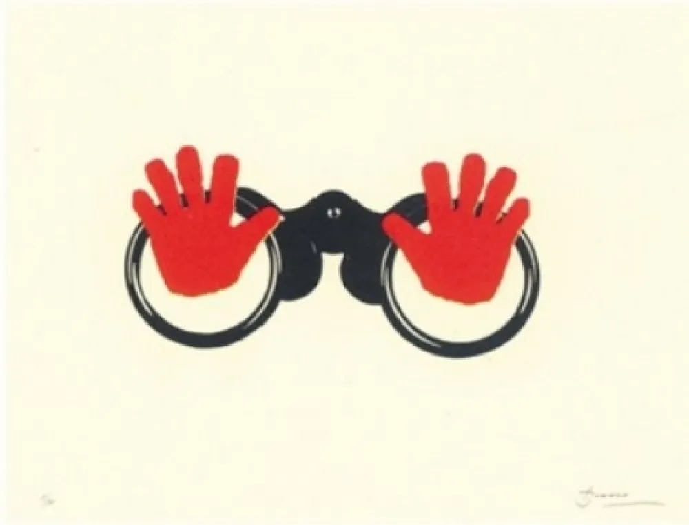 Litografia Brossa - Poema visual 16