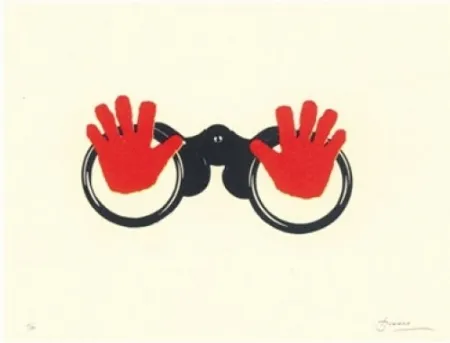 Litografia Brossa - Poema visual 16