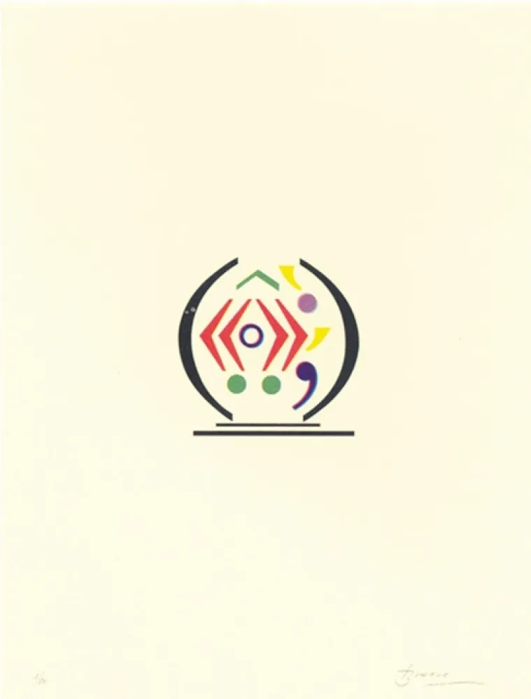 Litografia Brossa - Signes 12