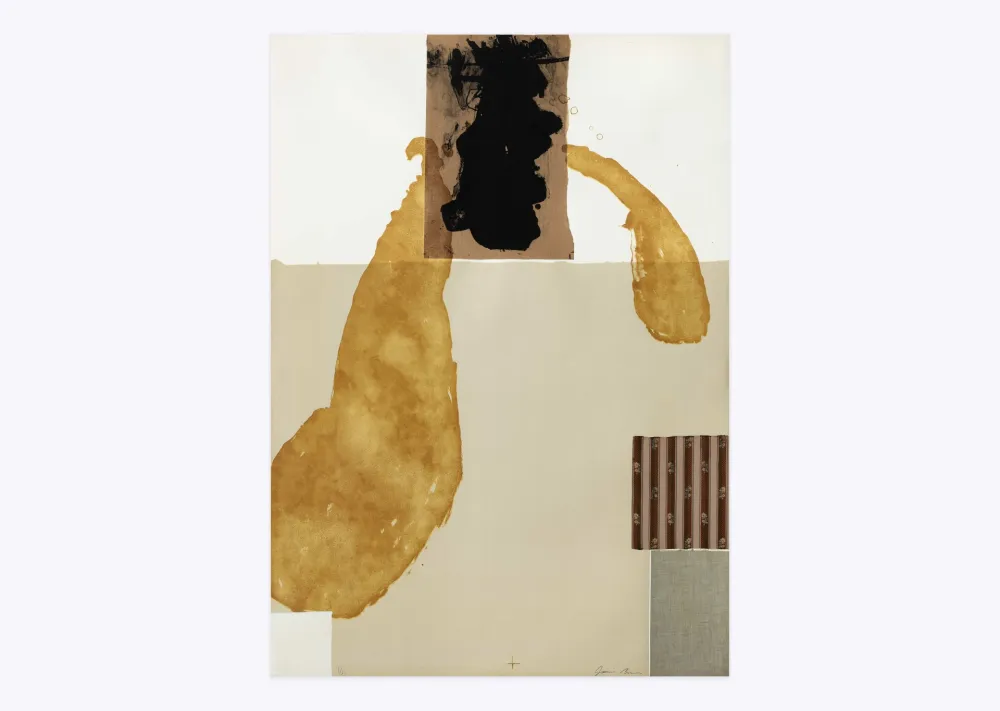 Litografia Brown - White square