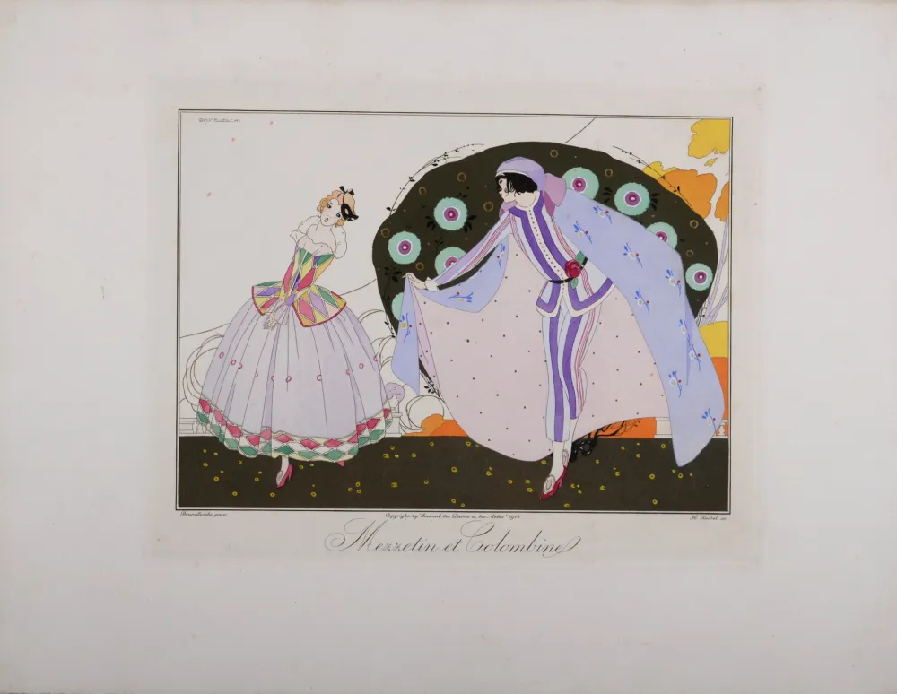 Incisione Brunelleschi - Mezzetin et Colombine, 1914 - Masterpiece!