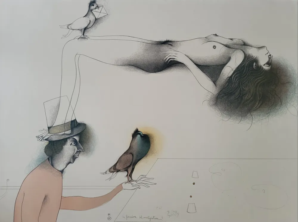 Litografia Bruni - Lettera D`amore