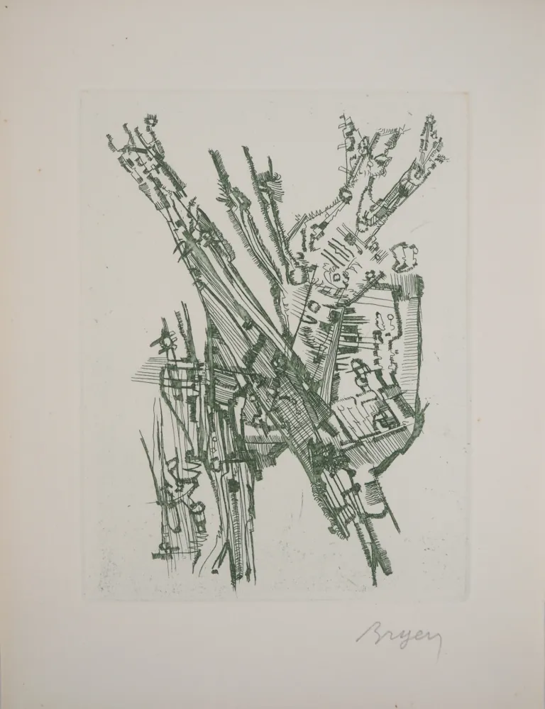 Incisione Bryen - Paysage abstrait