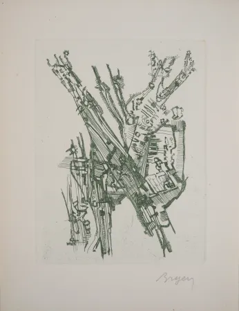 Incisione Bryen - Paysage abstrait