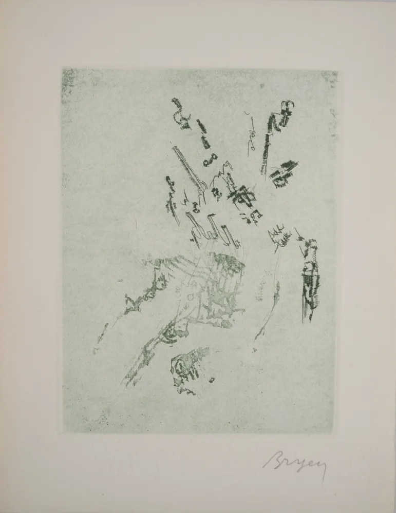 Incisione Bryen - Réflexion en vert