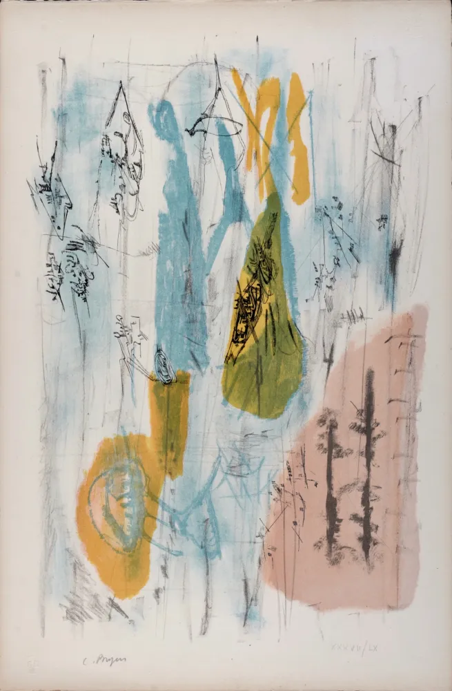 Litografia Bryen - Structure imaginaire, 1951 - Hand-signed!