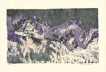 Incisione Su Legno Buchholz - Liegende / Reclining Woman