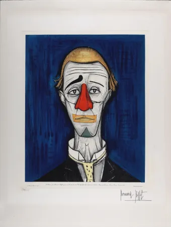 Incisione Buffet - (After) Le Clown, 1986 - Hand-signed!