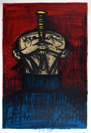 Litografia Buffet - L'avaleur de sabre, 1968 - Hand-signed