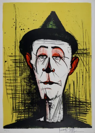 Litografia Buffet - Le clown, 1968 - Hand-signed