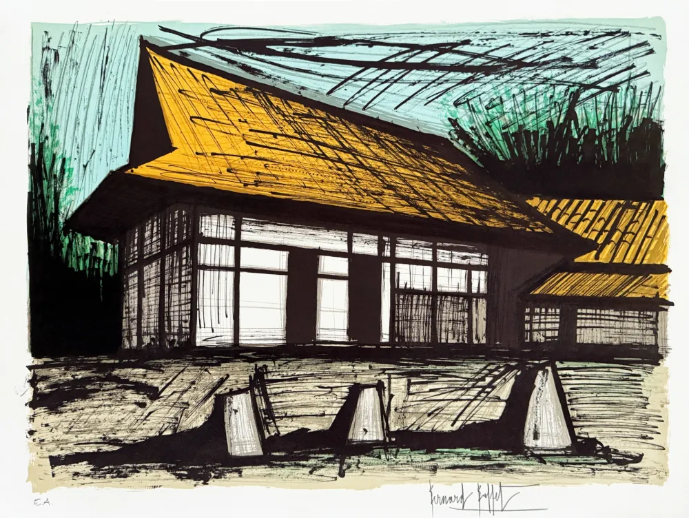 Litografia Buffet - Le jardin de pierres