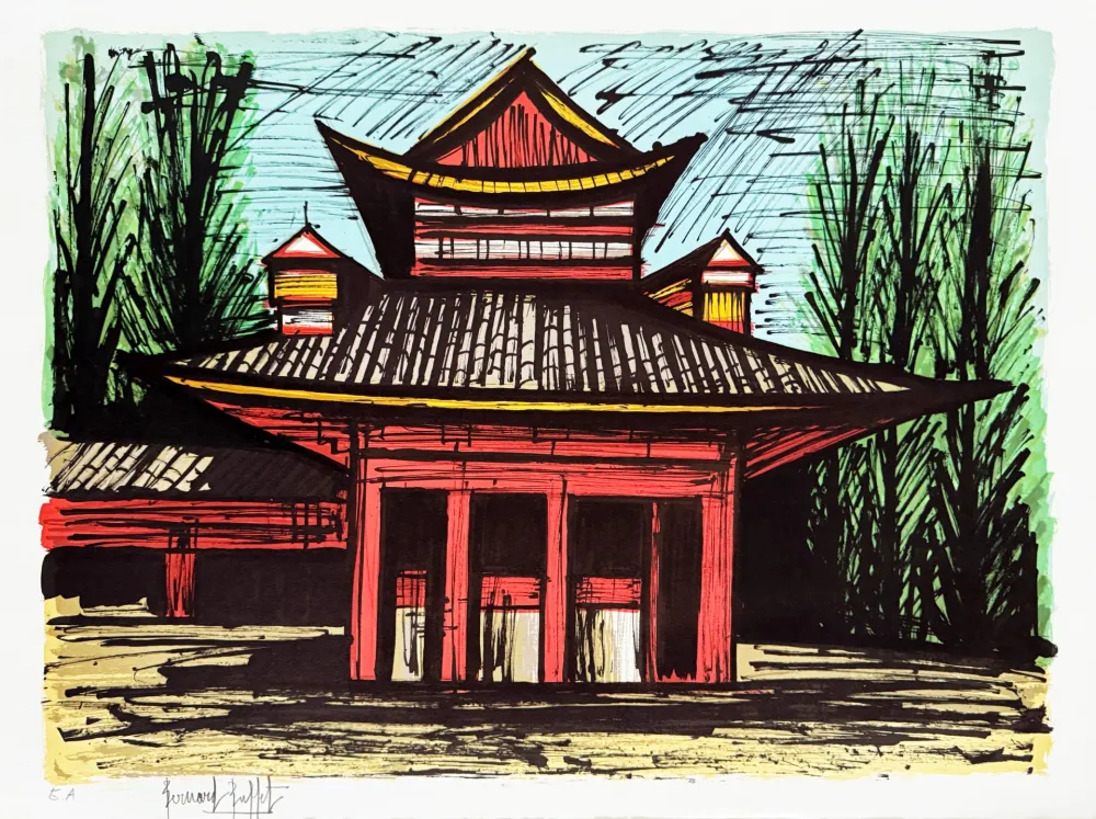 Litografia Buffet - Le petit temple
