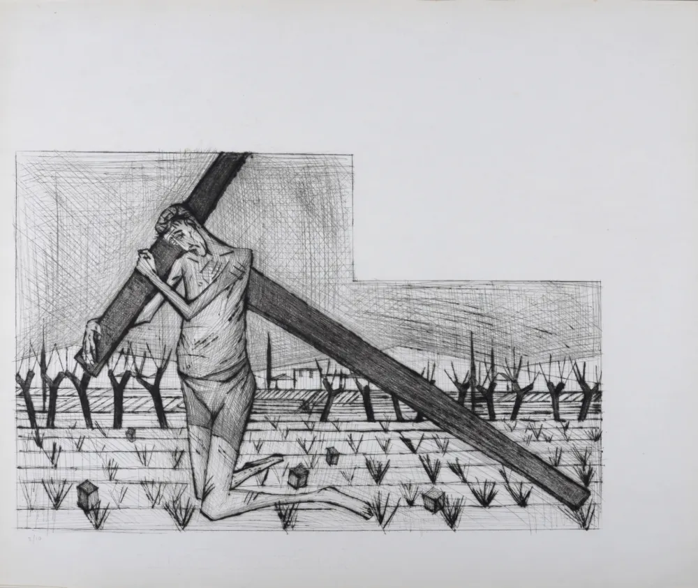 Acquaforte E Acquatinta Buffet - Le Portement de Croix, La Passion du Christ