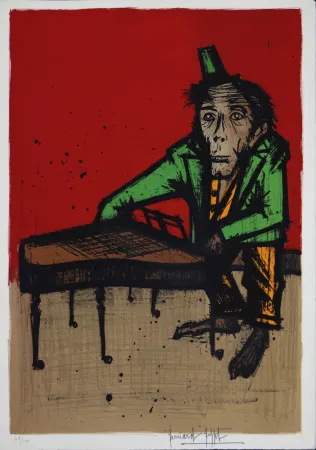 Litografia Buffet - Le singe musicien, 1968 - Hand-signed!