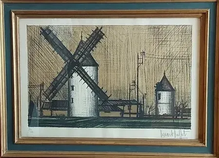 Litografia Buffet - Les Moulins (1953)