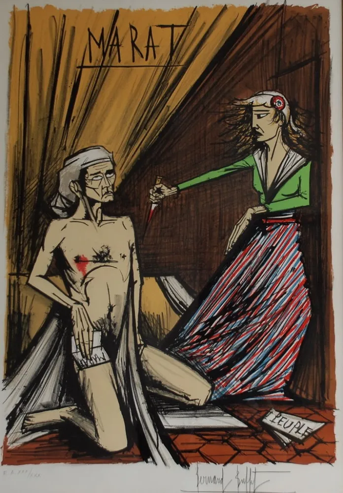 Litografia Buffet - Marat