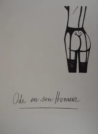 Litografia Buffet - Ode en son honneur, les jarretelles