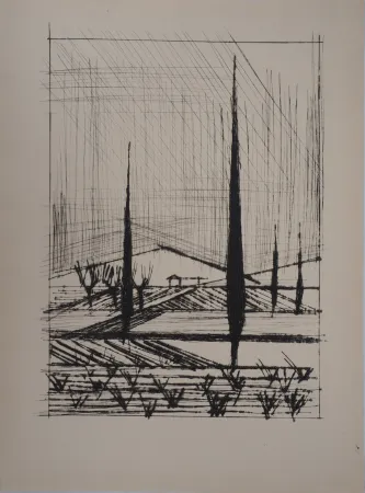 Incisione Buffet - Paysage Italien