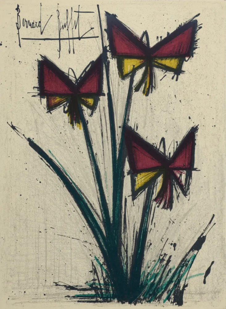 Litografia Buffet - Pensées, 1965