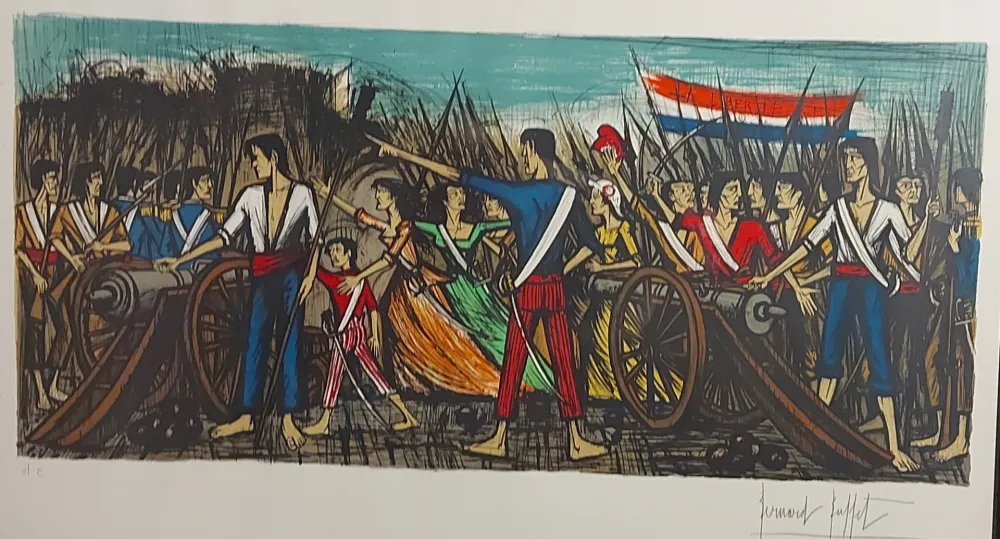 Litografia Buffet - Prise de la Bastille