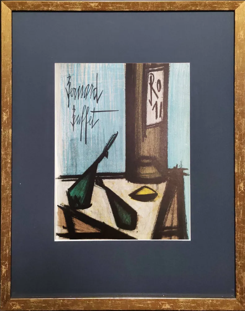 Litografia Buffet - Still Life with a Bottle