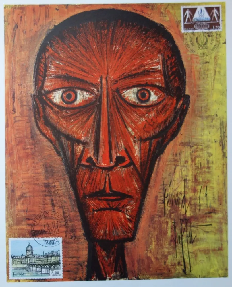 Litografia Buffet - Tete effrayante