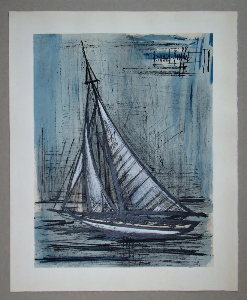 Litografia Buffet - Voilier, 1959