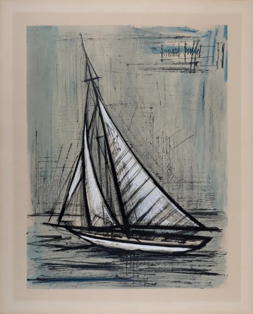 Litografia Buffet - Voilier, 1960
