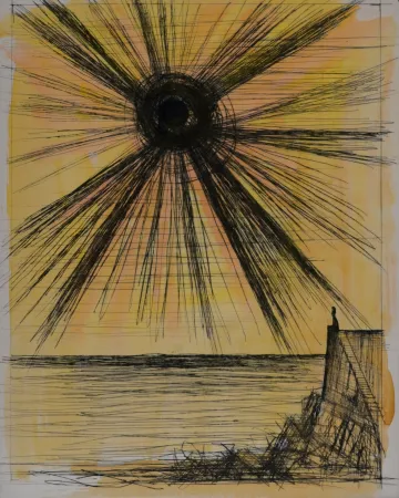 Incisione Buffet - Voyages fantastiques de Cyrano de Bergerac, 1958