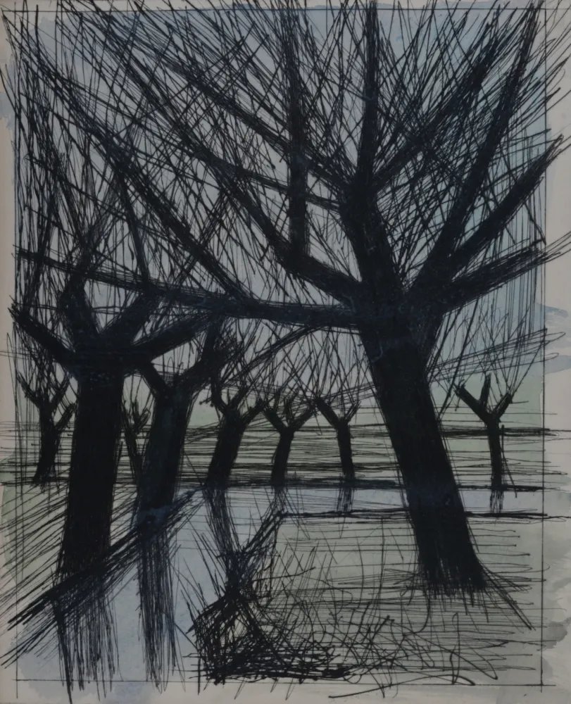 Incisione Buffet - Voyages fantastiques de Cyrano de Bergerac, 1958